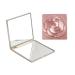 ccHuDE 2 Pcs Square Compact Folding Mirrors Vintage Rose Pocket Mirror Mini Double Sided Mirror Portable Travel Purse Mirror for Makeup