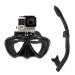 PATALACHI DERTA Silicone Diving Glass with Detachable Screw Mount Diving Mask Scuba Snorkel Swimming Goggles for Sports Camera GoPro HD Hero 8/7/6/5/4/3,GoPro Session,5/4 Session,DJI Osmo Action Black