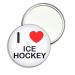 I Love Ice Hockey - 55mm Round Compact Mirror