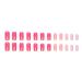 Chrome Pink Press on Nails - Medium Square Full Cover Acrylic Glossy Glue-on Fake Nails - 24pcs Aurora Pearl Flash Design for Women Nail Manicure Kit - Buy Online on GoSupps.com