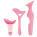 Jeffdad Eyeliner Template 4 Pieces Reusable Silicone Eyeliner Mascara Eyeshadow Lipstick Applicator Multifunctional Eye Guide Makeup Tool Eyeliner Aid for Beginners and Professionals (pink)