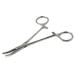 KKT PET Dog Grooming Tick Removing Hair Puller Hemostat Forceps Curved 5.5" (14cm) Full Serrated Ratcheted Lock