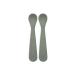 Jollein feeding spoon set of 2 silicone ash green green full