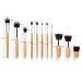 Premium Makeup Brush Set with Linen Storage Bag - Soft Hair Long Pole Foundation & Loose Powder Brushes - Buy Online on GoSupps.com