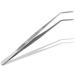 Curved tweezers 60 cm with internal teeth stainless steel