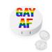 LGBT Gay Pride AF Round Case For Contact Lens Kit Storage Box with Mirror Printed