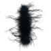 TQUXNGA Wrist Feather Cuffs Feather Wristband Feather Slap Bracelet Fashion Cuff Ponytail Holder Hair Tie Black