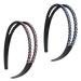 Belvanr Fashionable Hair Ripe - 5-Piece Glitter Double Crystal Headbands for Women | Rhinestone Slip-Proof Hair Jewelry - Buy Online on GoSupps.com