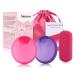 Cliunt menstrual disc 2 pieces of menstrual disc reusable menstrual disc reusable periodic disc with storage pocket tampon alternative 2 sizes (S and L) purple+pink