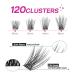 CALAILIS Cluster Lashes 120Pcs Mega Volume Superfine Individual Lashes | Reusable Wispy Eyelash Clusters | DIY Eyelash Extension | Natural Look | 703MIX-C - Buy Online on GoSupps.com