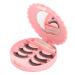 YiQiYi Cosmetic Case with Mirror Eyelash Case Makeup Storage Box Travel Cosmetic Bag Pink Place Eyelashes