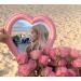 BinaryABC Heart Makeup Mirror - Wall/Desktop Cosmetic Mirror for Bedroom - Valentines Day Gift (Pink) - Buy Online on GoSupps.com