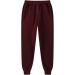 Winter Fleece Men's Sweatshirt and Sweatpants Set - Wine | Hoodie Joggers Tracksuit | Size Large - Buy Online on GoSupps.com
