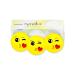 Navika Golf Balls- Emoji Mwah Imprint on Bright Yellow High Visibility Color (3-Pack)