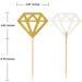 Cupcake Toppers 50 Pack Gold Glitter Diamond Ring Donut Toppers Cupcake Picks for Bridal Shower Engagement Party Decorations - Buy Online on GoSupps.com