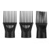 HEALLILY 3PCS/Set Hair Dryer Comb Attachment Professional Hair Dryer Comb Nozzle Hairdressing Styling Salon Tool for Barber Shop blow dryer attachment 15x13x6cm(Black)