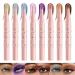 4 Colors Shimmer Liquid Eyeshadow Long Lasting Brightener Eyeshadow Makeup Glitter Liquid Eyeshadow with Brush Sparkle Eyeshadow Stick for Lip and Cheek (5678#) set 2