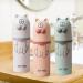 3-Piece Children's Toothbrush Cup Set | Cute Cat Caricature Travel Holder for Home School & Camping - White Green Pink - Buy Online on GoSupps.com