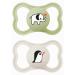 MAM SUPREME S282 Schnuller set with extra-a-skin Skinsoft silicone pacifier extra soft with extra large holes for sensitive skin for 6+ months neutral