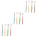 Beavorty 12 pieces wangan hair toothbrush hairy toothbrush oral care toothbrush brisk micro nano toothbrush micro nano hand toothbrush gums 1 piece (1 Pack) different colors x 3 pieces