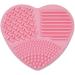 Glamza Durable Makeup Brush Cleaner Cosmetic Cleaning Silicone Egg Heart Glove Tool UK - Buy Online on GoSupps.com