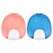 2-Pack of Press Retainer Case Portable Denture Box Braces Denture Retainer Easy to Carry Suitable for Dentures Braces (Pink&Blue)
