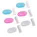 Finger toothbrush for toddlers soft bristles free from BPA white blue pink food-real PP plastic toddler finger toothbrush for training the teeth