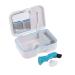 Healifty False Teeth Container with Mirror Holder Brush Denture Storage Set