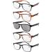 Eyekepper Ultrathin Flex Frame 5-pack 80's Reading Glasses Include Sunshine Readers +1.75 +1.75 5 Pairs Mix(1 of Each Color)