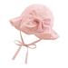 XIAOHAWANG Baby Girl Sun Hat Embroidered Flowers Toddler Bucket Hats Summer Cap for Infant Girls 6-12 Months Pink
