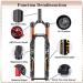 BUCKLOS MTB Fork 120mm Travel | 1-1/8 Straight/Tapered | Rebound Adjust | 15mm Axle | Manual Lockout | Air Shocks | Gold-Straight Tube 27.5 - Buy Online on GoSupps.com