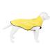 Mile high life dog rain coat adjustable waterproof pet clothing light rain jacket with reflective stripes simple entry yellow size XXS XX-SMall yellow