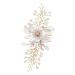 Didiseaon Bridal Hair Comb Rhinestone Hair Accessories Bridal Flower Hair Comb Flower Rhinestone Hair Comb Hair Accessories for Wedding Gold Decor Hairpin Metal Manual Bride White