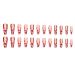 Justotry 24 Pieces Coffin Nails - Pink Heart & Red French Press-On Artificial Nails with Glue for Women - Medium Ballerina Fake Fingernails - Buy Online on GoSupps.com