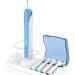 Buy Generic Toothbrush Holder for Oral-B Electric Toothbrush | Stand for 4 Brush Heads - White & Blue - Buy Online on GoSupps.com