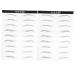 BIUDECO 2 Pairs Natural Brow Stickers Eyebrowsb Eyebrow Makeup Tools Eyebrow Stickers Patch Disposable Miss 21x15cm Black 003