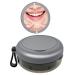 Denture Case Portable Denture Bath Case No-Leak Denture Bath Box with Strainer & Mirror (Grey)