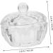POPETPOP 3Pcs nail art crystal cup mini dappen dish dappen dish with lid powder glass dappen cup nail dipping dish glass jar with lids nail liquid cup washing dishes white manicure - Buy Online on GoSupps.com