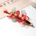 Minkissy Chinese Style Hairpin Crystal Flower Hair Clip Vintage Wedding Edge Clip Headdress Hair Accessories for Bridal Bridesmaids Women Jewelry Red - Buy Online on GoSupps.com