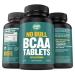 BCAA Tablets - 120 Pills, Extra Strong 1000mg Per Tablet - 2:1:1 Branched Chain Amino Acid Ratio Supplement - Non-GMO Natural Ingredients - by Raw Barrel