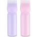 Sibba 2Pcs Root Comb Applicator Bottle 6 OZ Hair Oil Applicator Bottle for Hair Dye Bottle Applicator Brush with Graduated Scale Profssional Brush Applicator Comb Hairdressing Coloring Styling Tool Pink & Purple - Buy Online on GoSupps.com