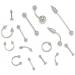 Thinkmax 85pcs Stainless Steel Mixed Body Piercing Jewelry Set - Fashionable Tongue Lip Eyebrow Nose & Belly Rings - Buy Online on GoSupps.com