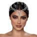 Bridal Headpieces for Wedding Rhinestone Headband Forehead Headband Headpiece Hair Accessories for Bride Silver Rhinestone Headpiece