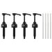 Doumneou 4 Pack 8ml Black Syrup Pumps, Great for Coffee Syrups, Snow Cones, Flavorings and More