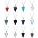 Crystal Decoration Fashion Natural Reiki Pendant Crystal Amulet Gemstone Hexagon Pyramid Necklace Charm Gift Jewelry Stone (Color : 7) - Buy Online on GoSupps.com