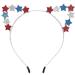 4th of July Glittery Cat Ears Headband with Patriotic Temporary Tattoos - Independence Day Costume Accessories - Buy Online on GoSupps.com