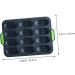 MAGICLULU Silicone Muffin Tin 2 Pcs Silicone Cake Mold Silica Gel Biscuit Cookie Plate Silicone Mold 34.5x23.8cmx2pcs - Buy Online on GoSupps.com