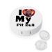 I Love My Pit Bull Contact Lens Case with Mirror Portable Cute Eye Contact Lens Box Travel Kit