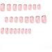 Justotry 24 Pcs Leopard Short False Nails - Pretty Pink French Press on Nails Square White Pattern with Nail Glue - Women's Squoval Fake Nails for Nail Art - Buy Online on GoSupps.com