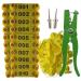 YOLLO Ear Tag Pliers Ear Tag Marker Applicator 001-100 Ear Tags for Identification Kit Ear Tagger - Yellow